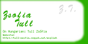 zsofia tull business card